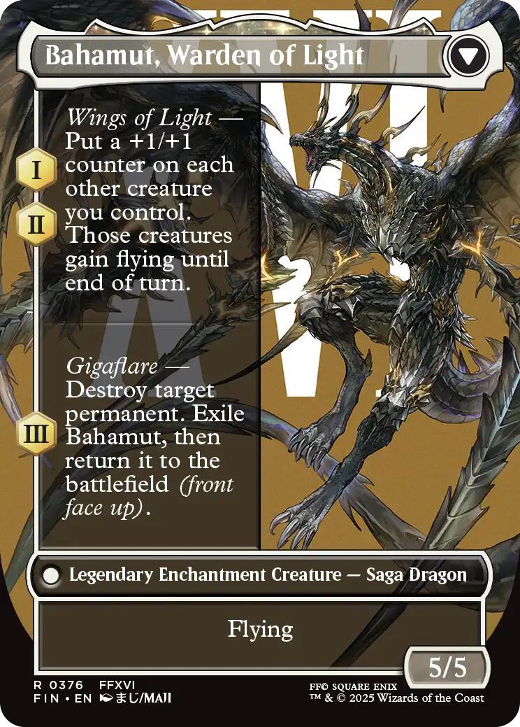 Dion, Bahamut's Dominant // Bahamut, Warden of Light (Borderless) [FINAL FANTASY] MTG Single Magic: The Gathering | Red Claw Gaming