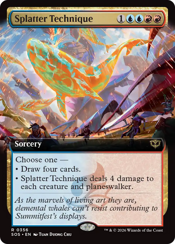 Splatter Technique (Extended Art) [Secrets of Strixhaven] MTG Single Magic: The Gathering | Red Claw Gaming