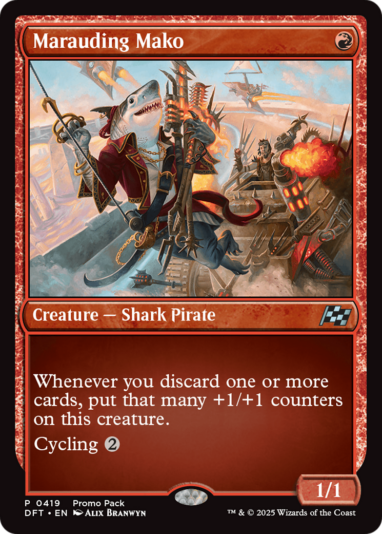 Marauding Mako (Promo Pack) [Aetherdrift Promos] MTG Single Magic: The Gathering | Red Claw Gaming