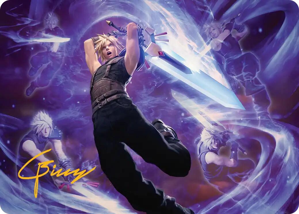 Cloud's Limit Break Art Card (Gold-Stamped Signature) [FINAL FANTASY Art Series] MTG Single Magic: The Gathering | Red Claw Gaming