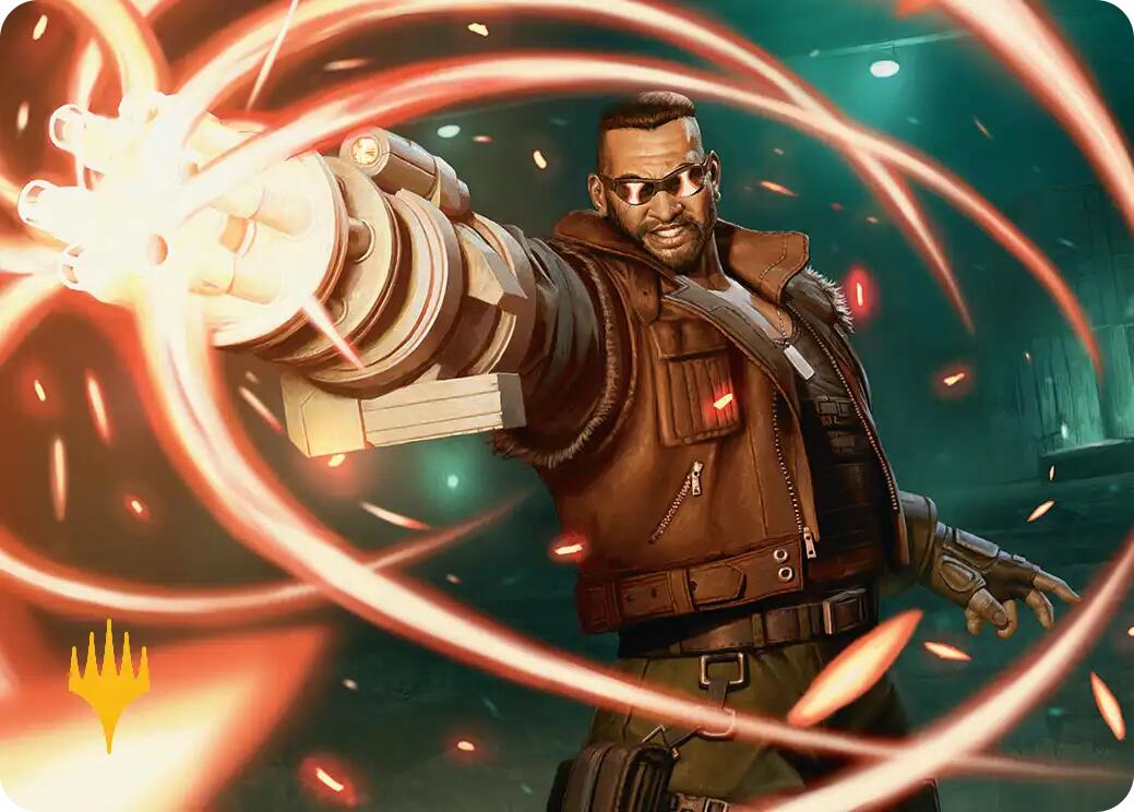 Barret Wallace Art Card (Gold-Stamped Planeswalker Symbol) [FINAL FANTASY Art Series] MTG Single Magic: The Gathering | Red Claw Gaming