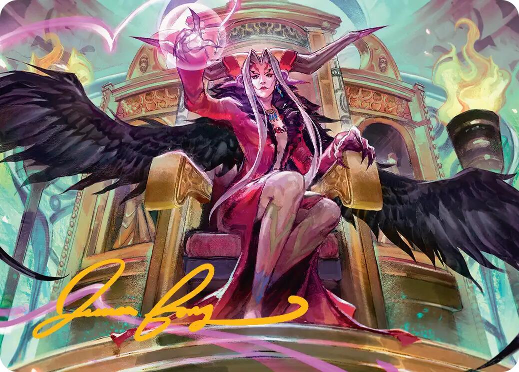 Sorceress's Schemes Art Card (Gold-Stamped Signature) [FINAL FANTASY Art Series] MTG Single Magic: The Gathering | Red Claw Gaming