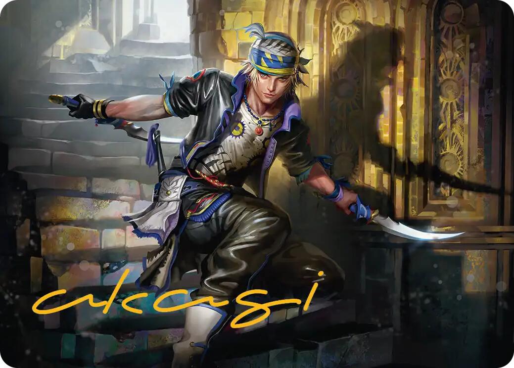 Locke Cole Art Card (Gold-Stamped Signature) [FINAL FANTASY Art Series] MTG Single Magic: The Gathering | Red Claw Gaming