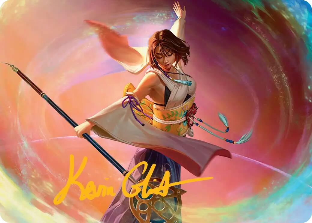 Yuna, Grand Summoner Art Card (Gold-Stamped Signature) [FINAL FANTASY Art Series] MTG Single Magic: The Gathering | Red Claw Gaming
