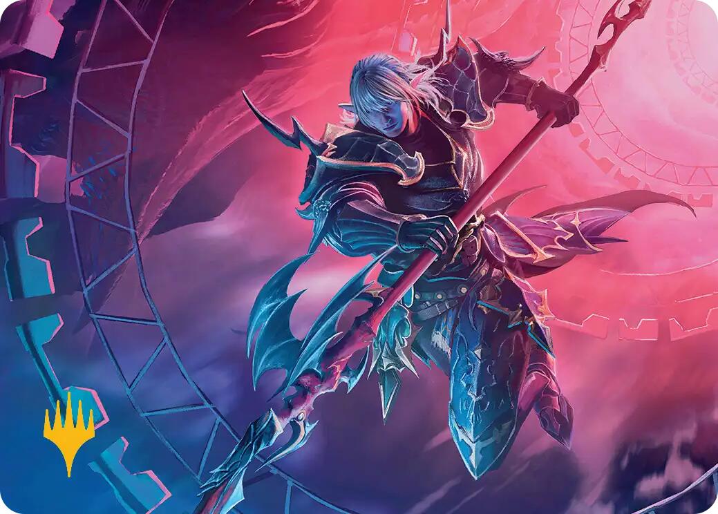 mtg final fantasy planeswalker Estinien Varlineau Art Card (Gold-Stamped Planeswalker Symbol) [FINAL – Red Claw Gaming