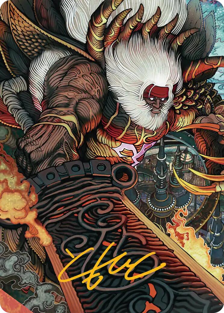 Braska's Final Aeon Art Card (Gold-Stamped Signature) [FINAL FANTASY Art Series] MTG Single Magic: The Gathering | Red Claw Gaming
