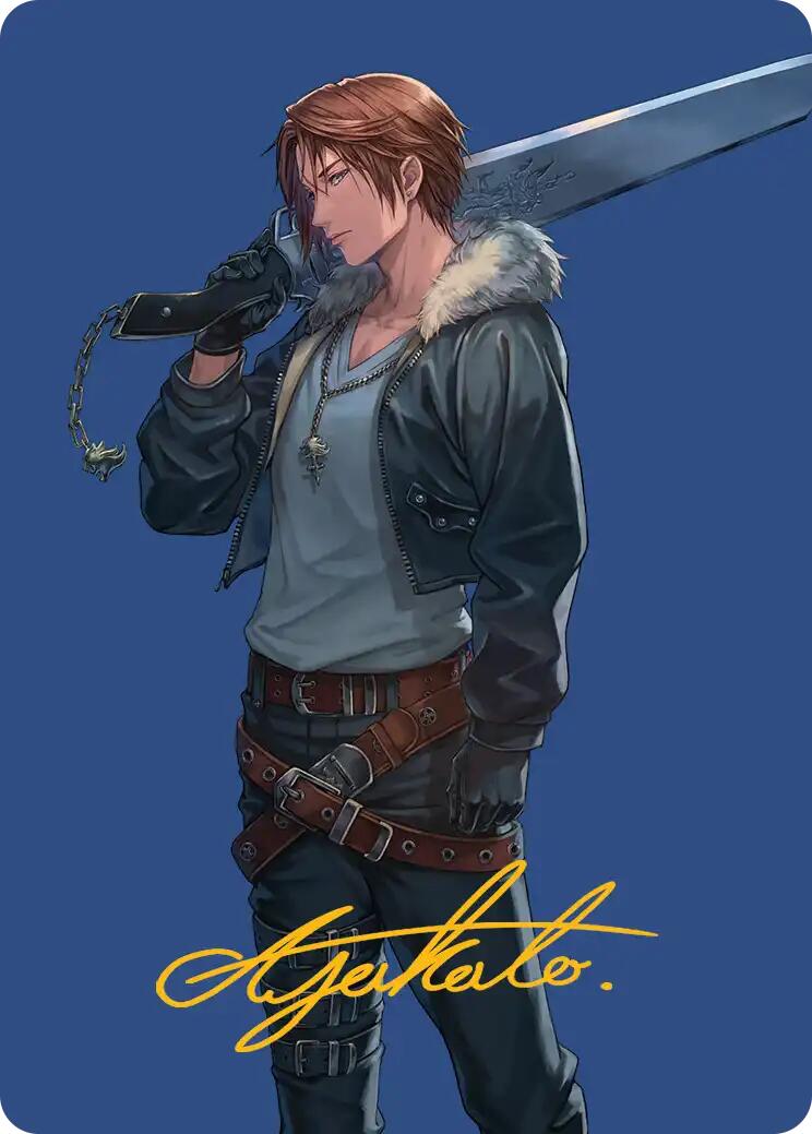 Squall, SeeD Mercenary Art Card (Gold-Stamped Signature) [FINAL FANTASY Art Series] MTG Single Magic: The Gathering | Red Claw Gaming