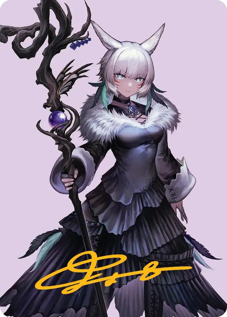 Y'shtola, Night's Blessed Art Card (53) (Gold-Stamped Signature) [FINA Red Claw Gaming Y'shtola, Night's Blessed Art Card (53) (Gold-Stamped Signature) [FINA Red Claw Gaming