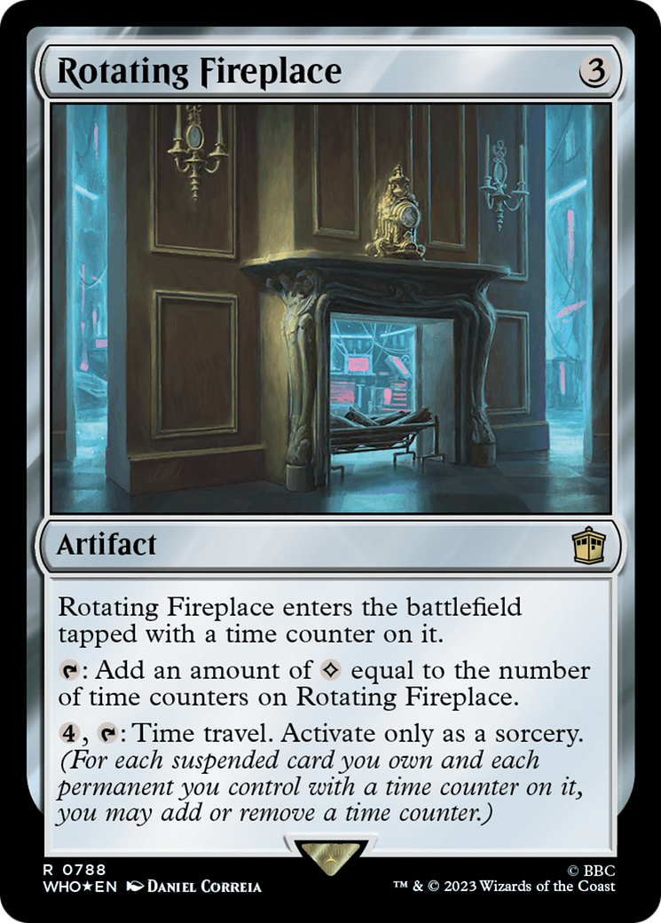 Rotating Fireplace (Surge Foil) [Doctor Who] MTG Single Magic: The Gathering | Red Claw Gaming