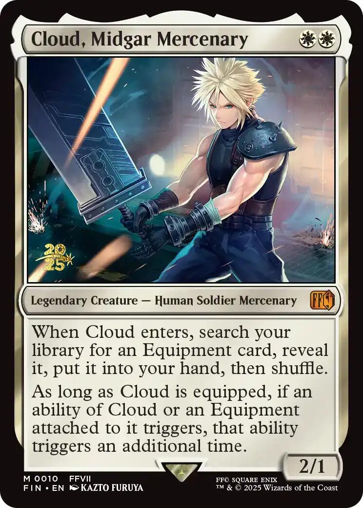 Cloud, Midgar Mercenary [FINAL FANTASY Prerelease Promo] MTG Single Magic: The Gathering | Red Claw Gaming