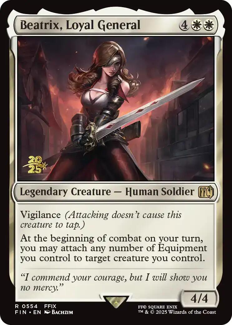 Beatrix, Loyal General [FINAL FANTASY Prerelease Promo] MTG Single Magic: The Gathering | Red Claw Gaming