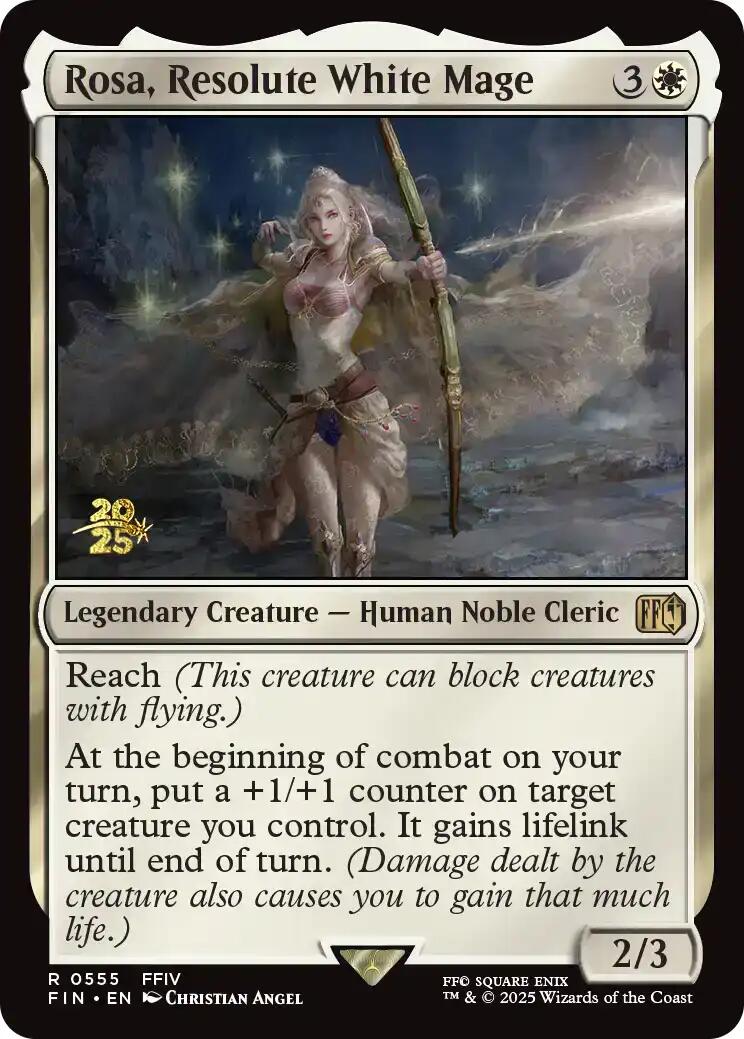 Rosa, Resolute White Mage [FINAL FANTASY Prerelease Promo] MTG Single Magic: The Gathering | Red Claw Gaming