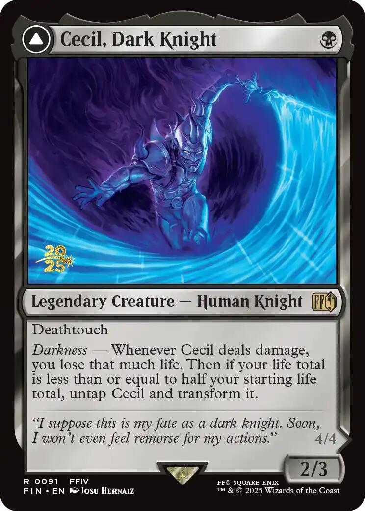 Cecil, Dark Knight [FINAL FANTASY Prerelease Promo] MTG Single Magic: The Gathering | Red Claw Gaming