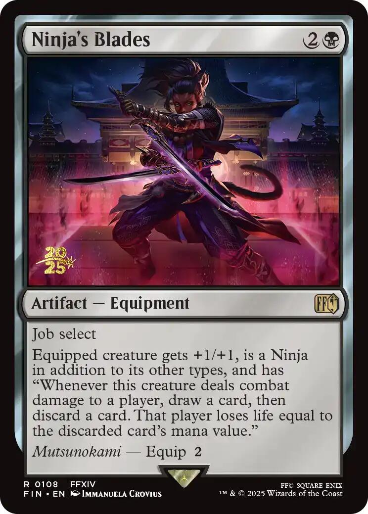 Ninja's Blades [FINAL FANTASY Prerelease Promo] MTG Single Magic: The Gathering | Red Claw Gaming