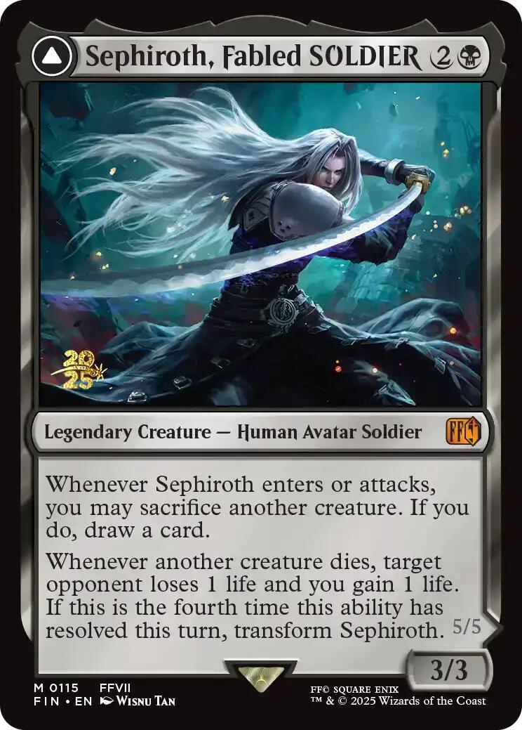 Sephiroth, Fabled SOLDIER [FINAL FANTASY Prerelease Promo] MTG Single Magic: The Gathering | Red Claw Gaming