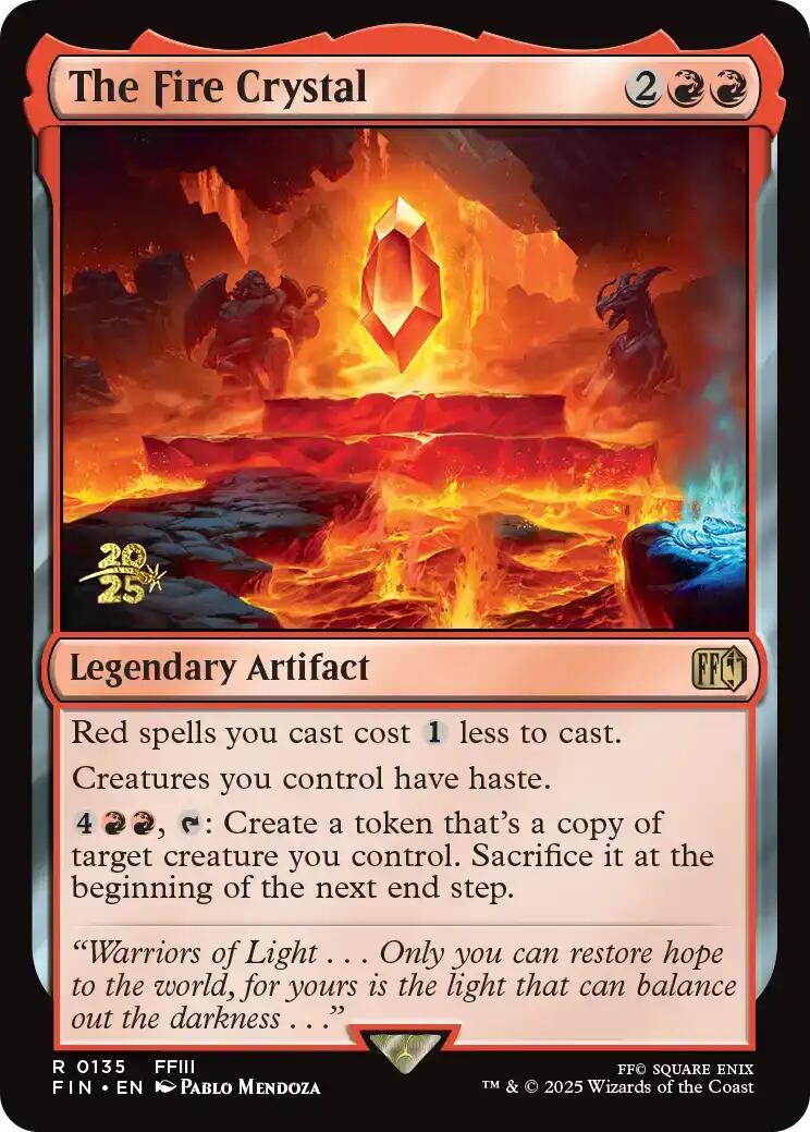 The Fire Crystal [FINAL FANTASY Prerelease Promo] MTG Single Magic: The Gathering | Red Claw Gaming