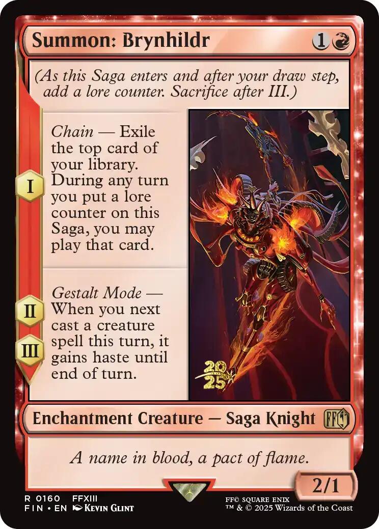 Summon: Brynhildr [FINAL FANTASY Prerelease Promo] MTG Single Magic: The Gathering | Red Claw Gaming