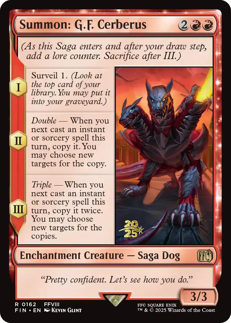 Summon: G.F. Cerberus [FINAL FANTASY Prerelease Promo] MTG Single Magic: The Gathering | Red Claw Gaming