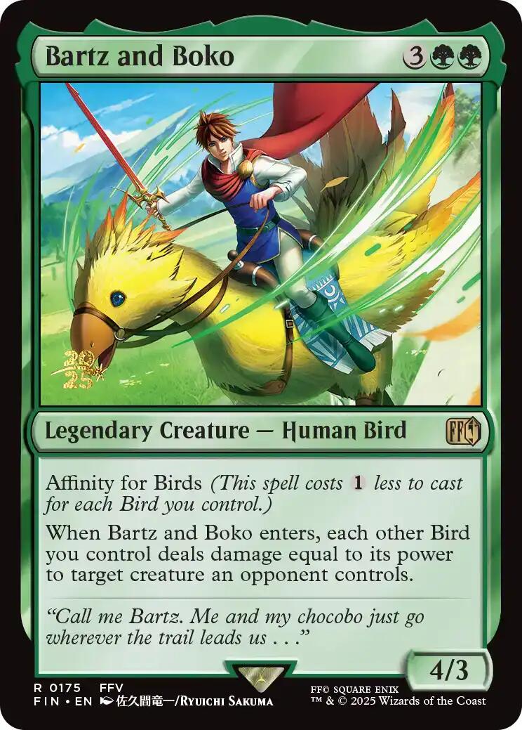 Bartz and Boko [FINAL FANTASY Prerelease Promo] MTG Single Magic: The Gathering | Red Claw Gaming