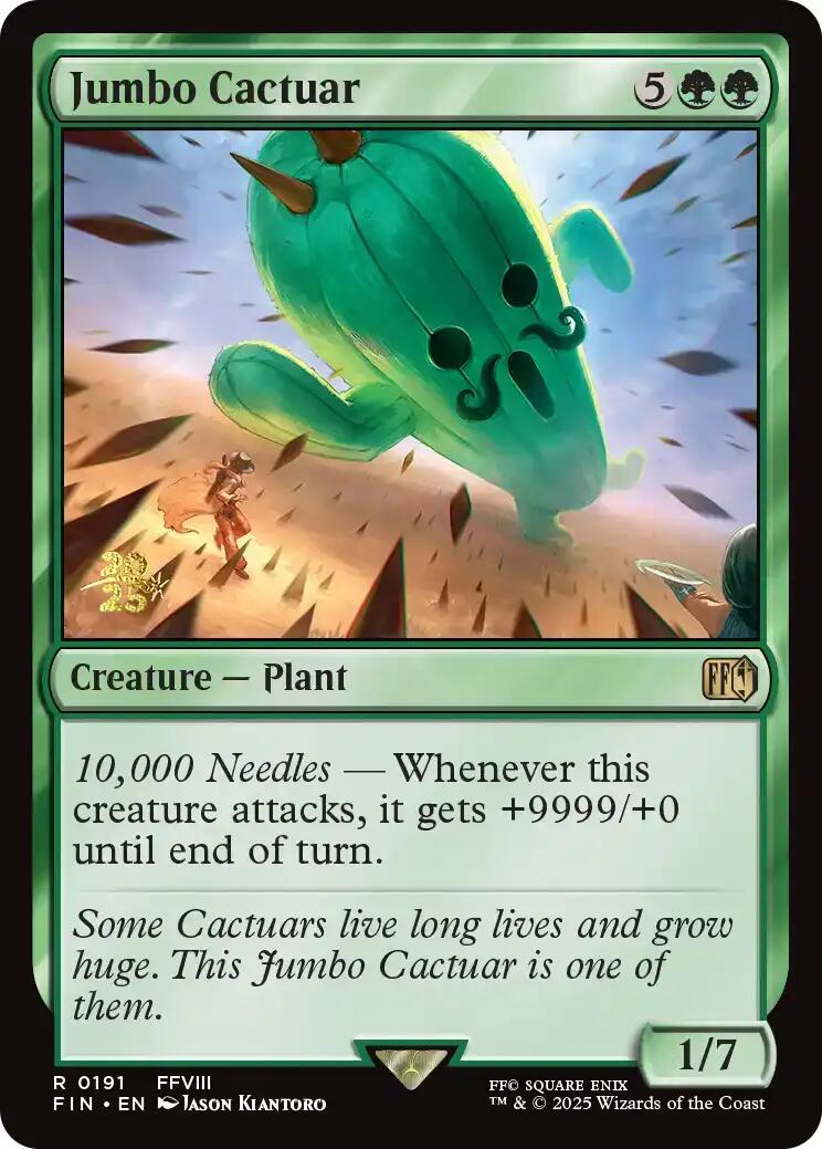 Jumbo Cactuar [FINAL FANTASY Prerelease Promo] MTG Single Magic: The Gathering | Red Claw Gaming