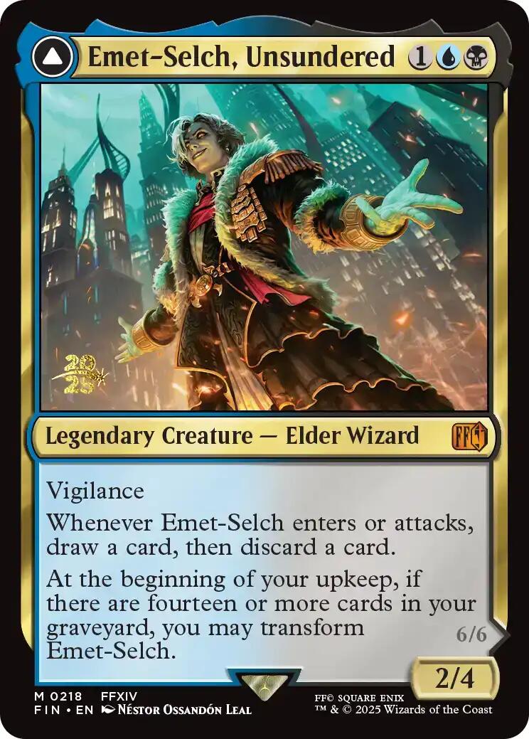 Emet-Selch, Unsundered // Hades, Sorcerer of Eld [FINAL FANTASY Prerelease Promo] MTG Single Magic: The Gathering | Red Claw Gaming