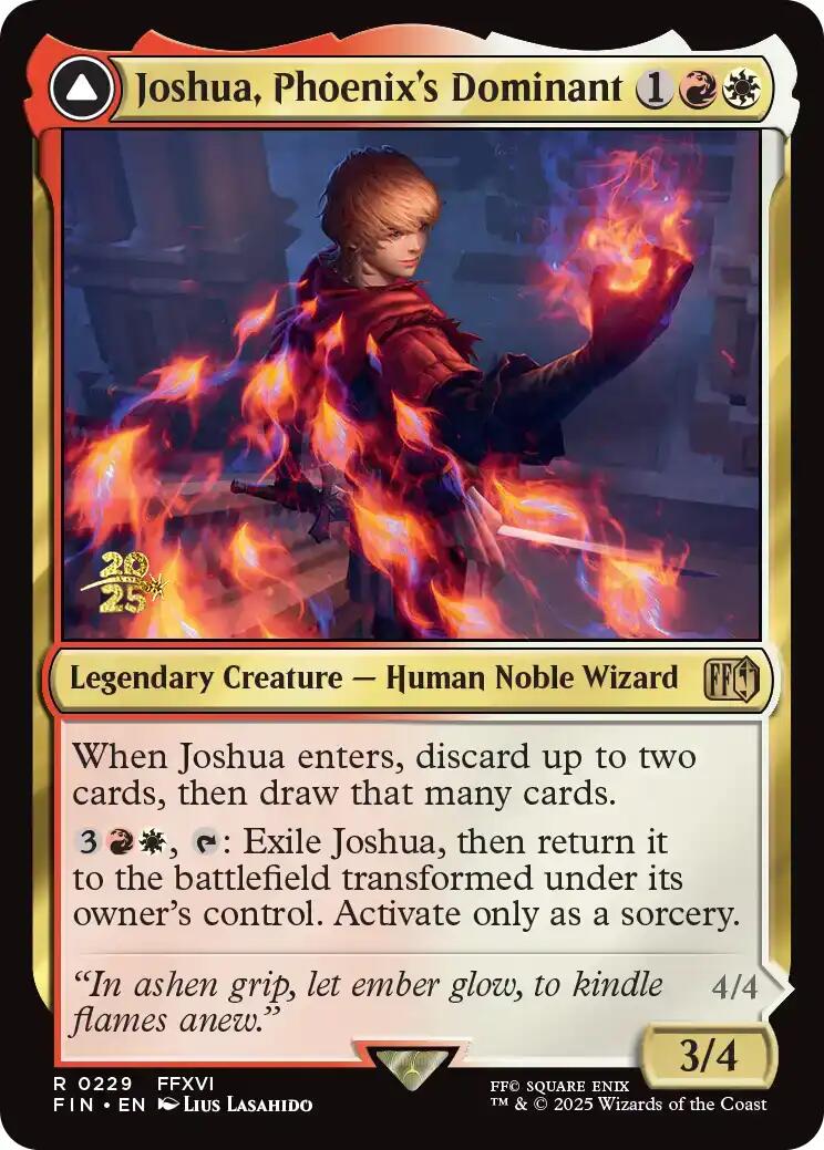 Joshua, Phoenix's Dominant // Phoenix, Warden of Fire [FINAL FANTASY Prerelease Promo] MTG Single Magic: The Gathering | Red Claw Gaming