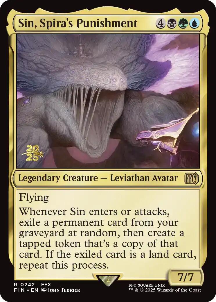 Sin, Spira's Punishment [FINAL FANTASY Prerelease Promo] MTG Single Magic: The Gathering | Red Claw Gaming