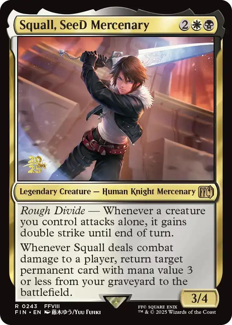 Squall, SeeD Mercenary [FINAL FANTASY Prerelease Promo] MTG Single Magic: The Gathering | Red Claw Gaming