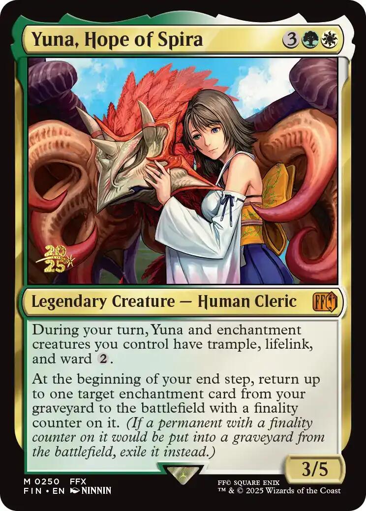 Yuna, Hope of Spira [FINAL FANTASY Prerelease Promo] MTG Single Magic: The Gathering | Red Claw Gaming