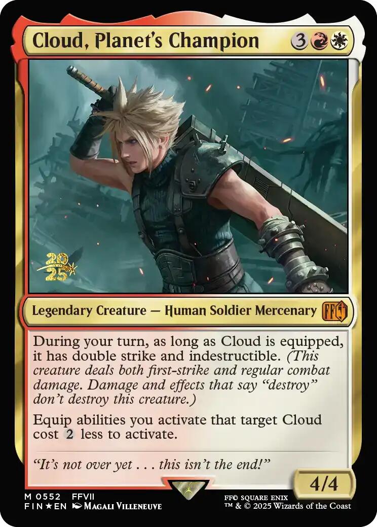 Cloud, Planet's Champion [FINAL FANTASY Prerelease Promo] MTG Single Magic: The Gathering | Red Claw Gaming