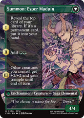 Esper Origins // Summon: Esper Maduin (Borderless) [FINAL FANTASY] MTG Single Magic: The Gathering | Red Claw Gaming