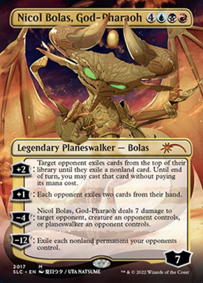 Nicol Bolas, God-Pharaoh (Borderless) [Secret Lair Countdown Kit] MTG Single Magic: The Gathering | Red Claw Gaming