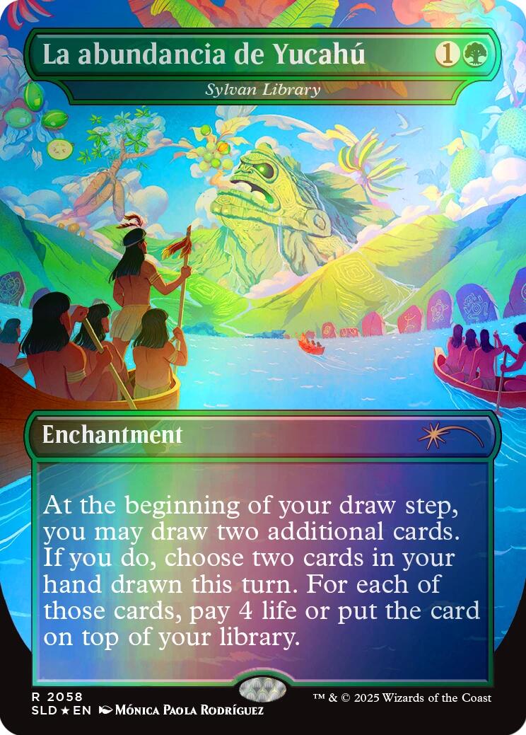 La abundancia de Yucahu - Sylvan Library (Rainbow Foil) [Secret Lair Drop Series] MTG Single Magic: The Gathering | Red Claw Gaming