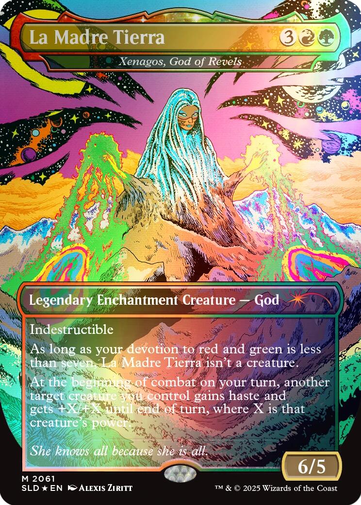 La Madre Tierra - Xenagos, God of Revels (Rainbow Foil) [Secret Lair Drop Series] MTG Single Magic: The Gathering | Red Claw Gaming