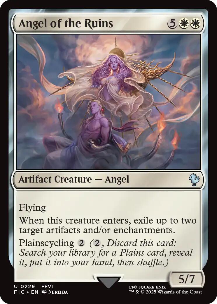 Angel of the Ruins (Surge Foil) [FINAL FANTASY Commander] MTG Single Magic: The Gathering | Red Claw Gaming