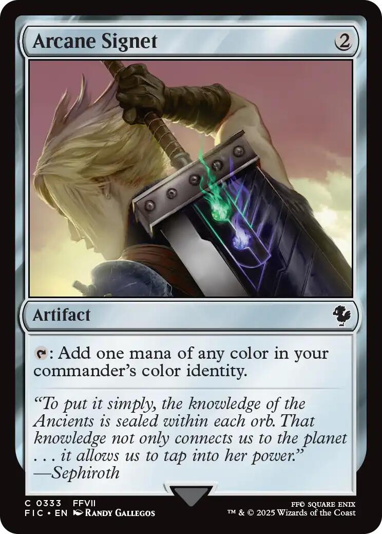 Arcane Signet (0333) (Surge Foil) [FINAL FANTASY Commander] MTG Single Magic: The Gathering | Red Claw Gaming
