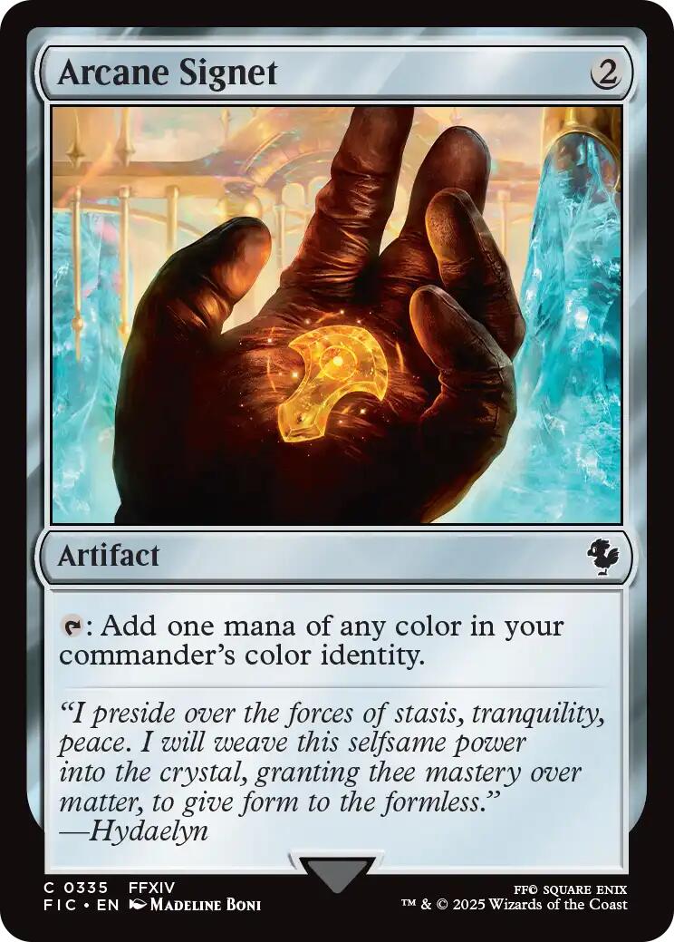 Arcane Signet (0335) (Surge Foil) [FINAL FANTASY Commander] MTG Single Magic: The Gathering | Red Claw Gaming