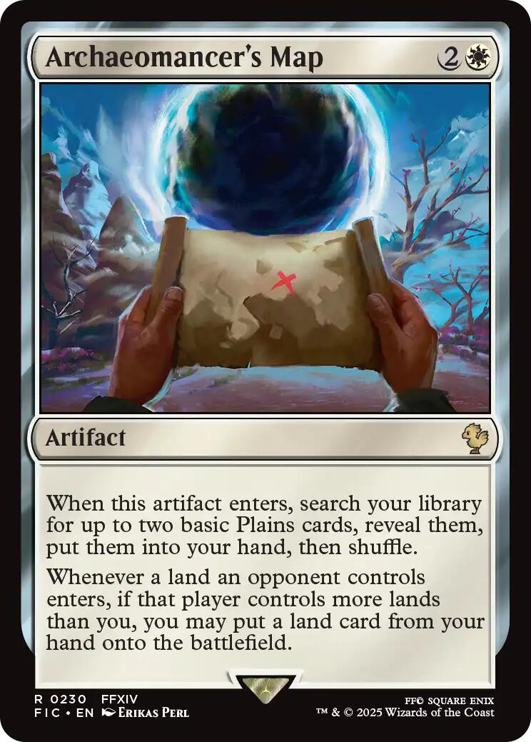 Archaeomancer's Map (Surge Foil) [FINAL FANTASY Commander] MTG Single Magic: The Gathering | Red Claw Gaming