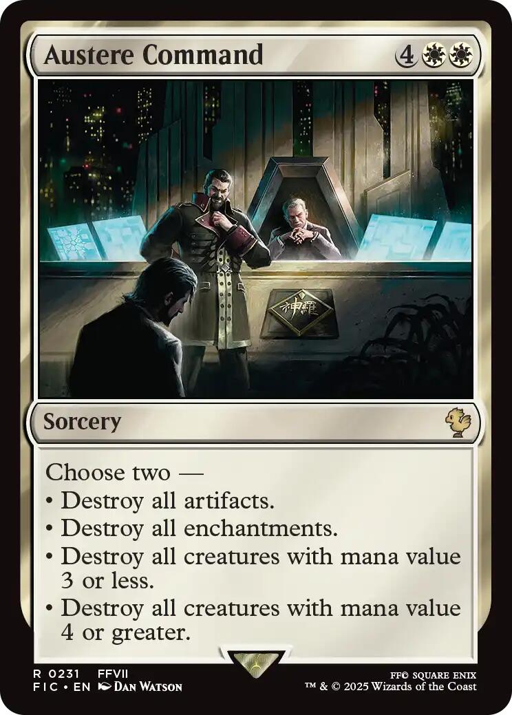 Austere Command (Surge Foil) [FINAL FANTASY Commander] MTG Single Magic: The Gathering | Red Claw Gaming