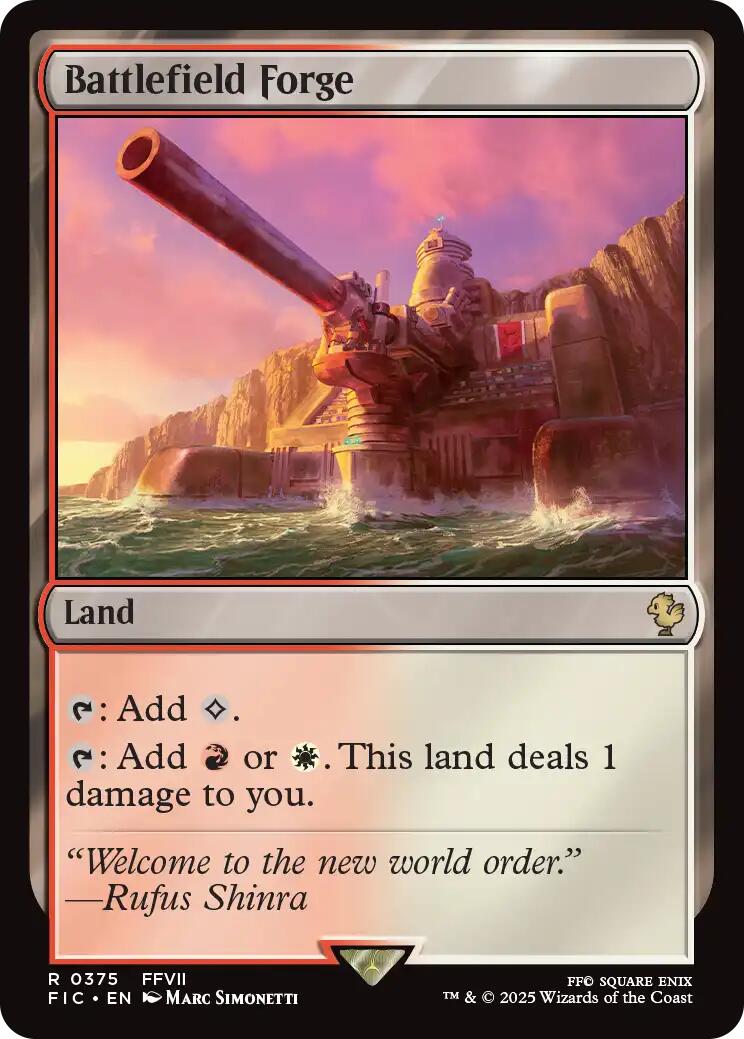 Battlefield Forge (Surge Foil) [FINAL FANTASY Commander] MTG Single Magic: The Gathering | Red Claw Gaming