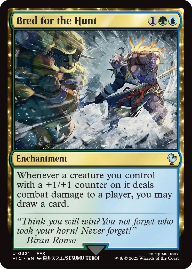 Bred for the Hunt (Surge Foil) [FINAL FANTASY Commander] MTG Single Magic: The Gathering | Red Claw Gaming