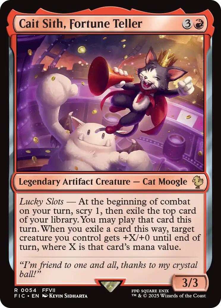 Cait Sith, Fortune Teller (Surge Foil) [FINAL FANTASY Commander] MTG Single Magic: The Gathering | Red Claw Gaming