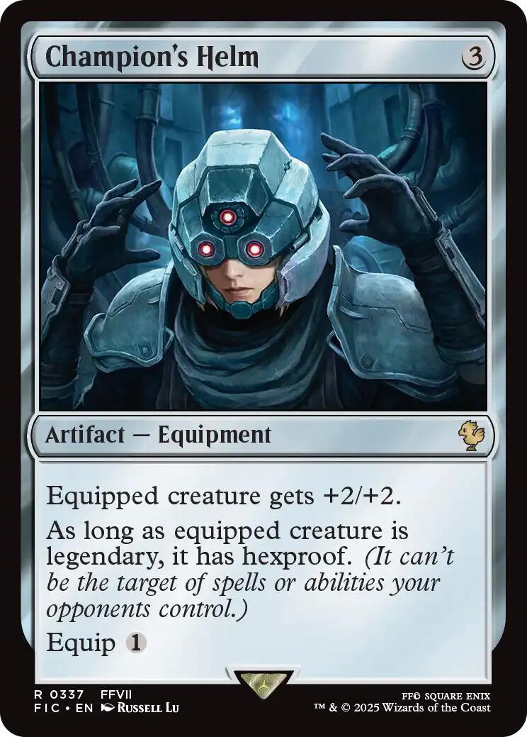 Champion's Helm (Surge Foil) [FINAL FANTASY Commander] MTG Single Magic: The Gathering | Red Claw Gaming