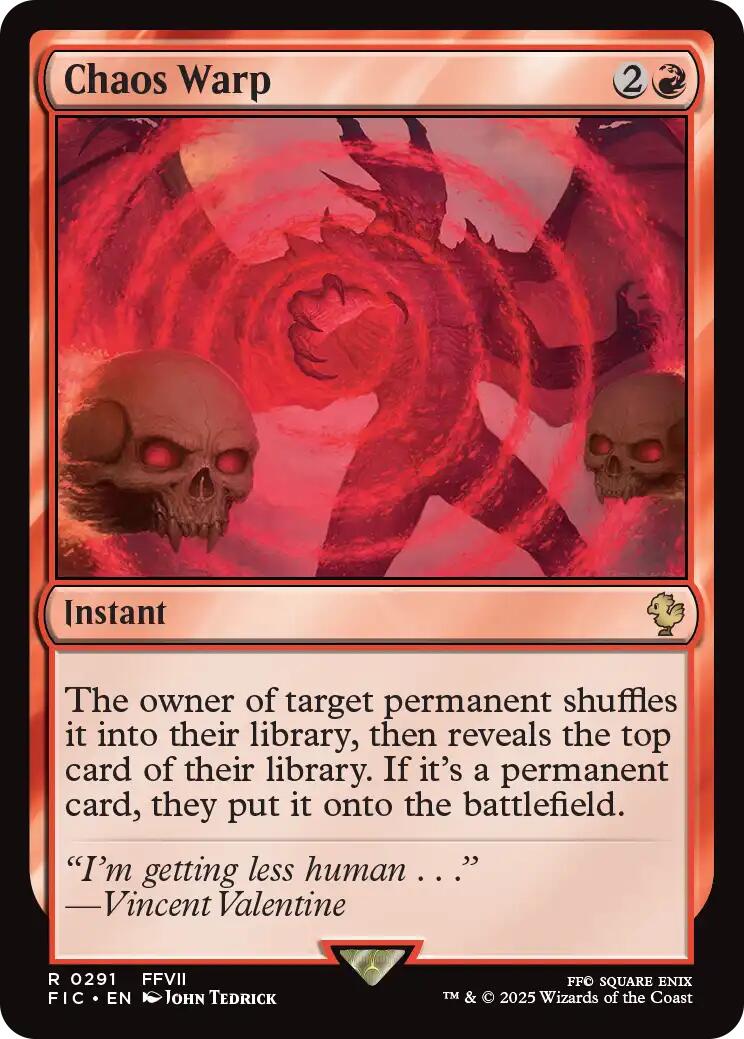 Chaos Warp (Surge Foil) [FINAL FANTASY Commander] MTG Single Magic: The Gathering | Red Claw Gaming