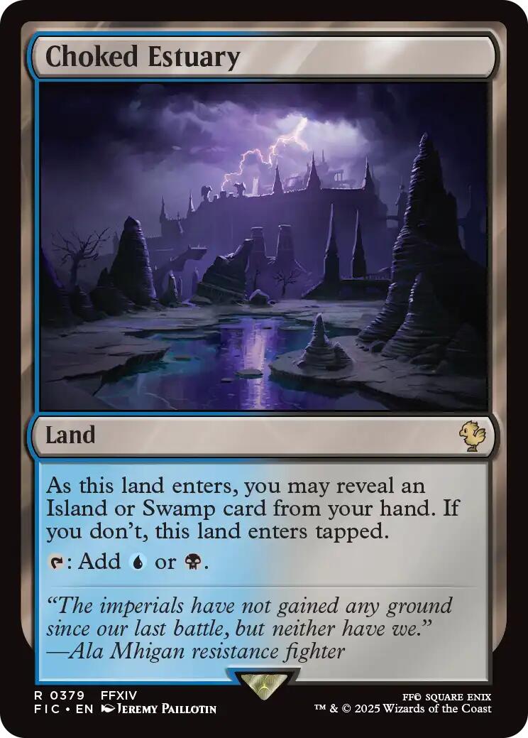 Choked Estuary (Surge Foil) [FINAL FANTASY Commander] MTG Single Magic: The Gathering | Red Claw Gaming