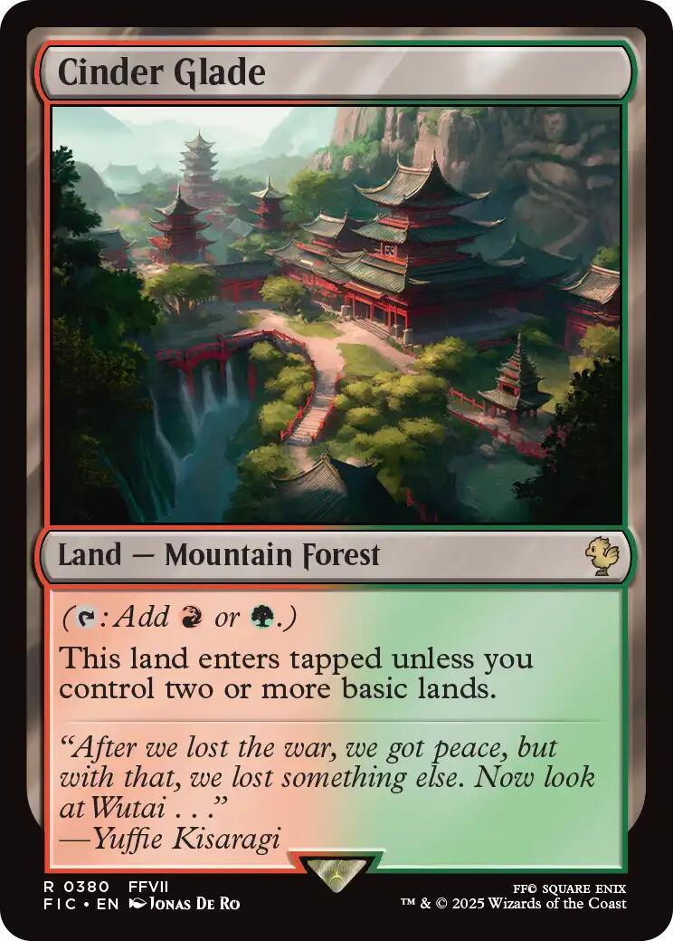 Cinder Glade (Surge Foil) [FINAL FANTASY Commander] MTG Single Magic: The Gathering | Red Claw Gaming