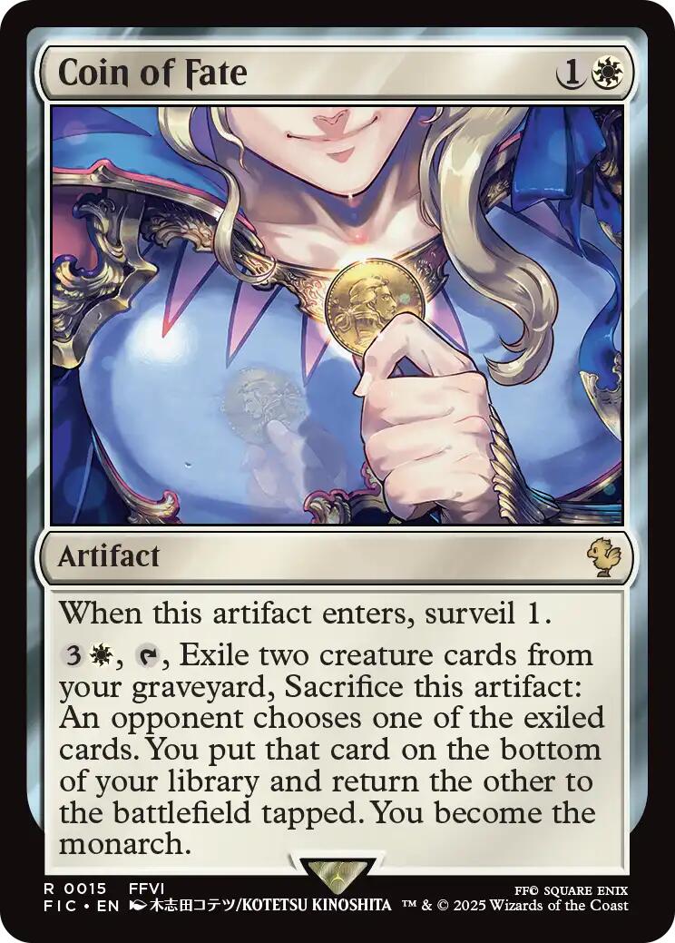 Coin of Fate (Surge Foil) [FINAL FANTASY Commander] MTG Single Magic: The Gathering | Red Claw Gaming