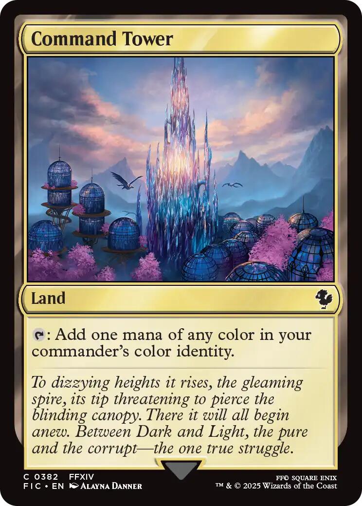 Command Tower (0382) (Surge Foil) [FINAL FANTASY Commander] MTG Single Magic: The Gathering | Red Claw Gaming