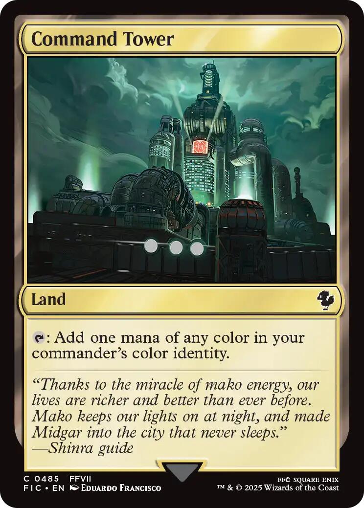Command Tower (0485) (Surge Foil) [FINAL FANTASY Commander] MTG Single Magic: The Gathering | Red Claw Gaming