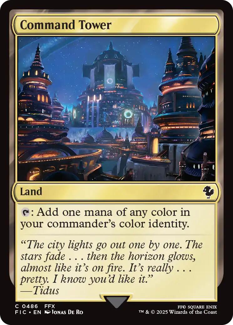 Command Tower (0486) (Surge Foil) [FINAL FANTASY Commander] MTG Single Magic: The Gathering | Red Claw Gaming